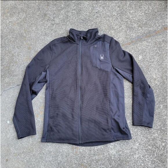 Vtg Y2k Spyder Tonal Windstopper Shell Jacket Black XL Gorp Techwear - Picture 1 of 4